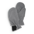 Heather Gray Fleece Zipper Mittens